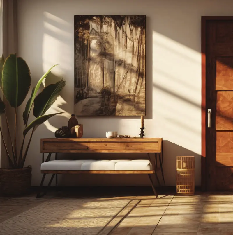 Modern entrance lobby with stylish décor
